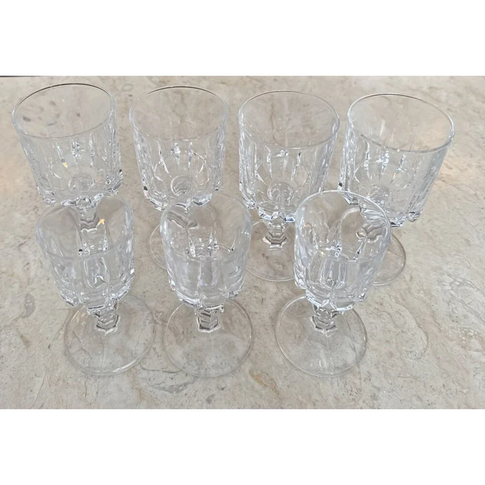 Set of 7 Cristal Italy Lifestyle Crystal Cordial/Sherry Glasses 4 3/4